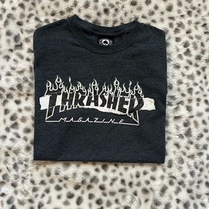 A gray thrasher magazine T-shirt size small